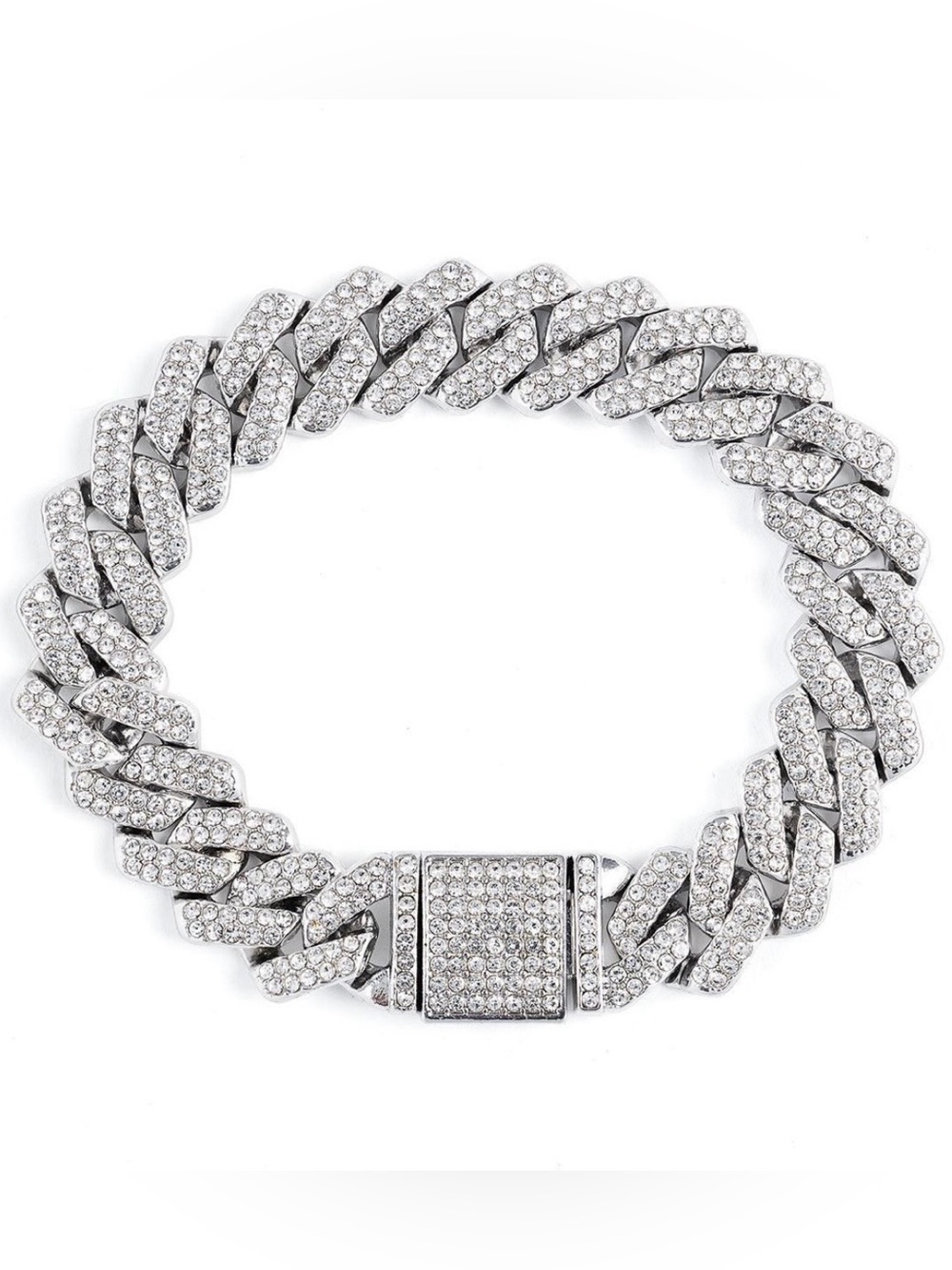Invicta Elements Men's Ultra Iced Out Cuban Chain Bracelet